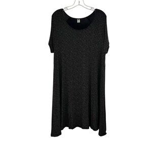 Old Navy Women's Short Sleeve Shift Dress Black/White Print Size XL New